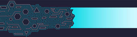Vector abstract illustration. Chip concept, future, cyberpunk, computer elements. Lines, hexagonal...