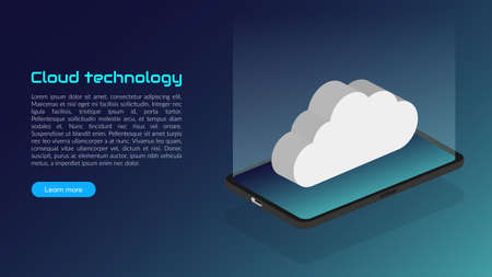 Modern cloud technology concept.