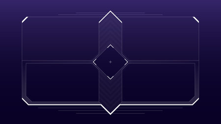 futuristic interface frame, HUD.のイラスト素材