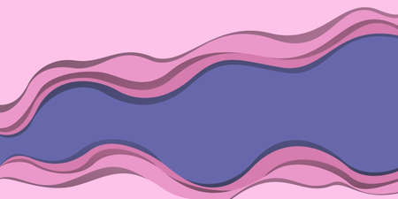 Vector abstract background in paper art style in color of the year 2022のイラスト素材