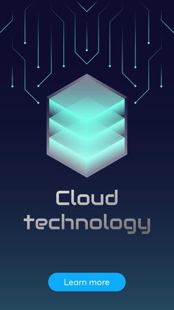 Modern cloud technology concept