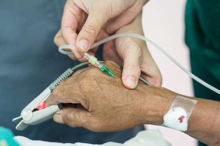 nurse injection IV fluidの写真素材