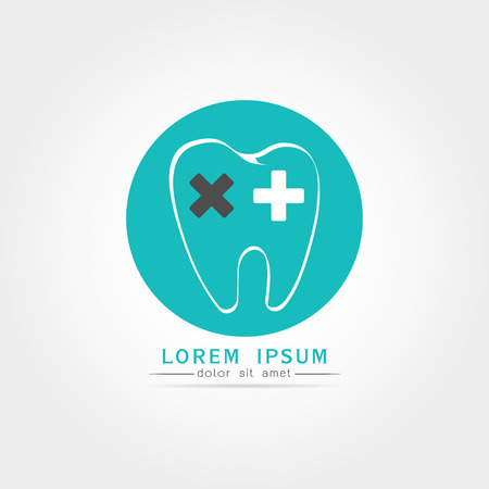 Dental templates. Abstract vector teeth signs. A set of dental icon design template elements,on white background Vector illustrationのイラスト素材