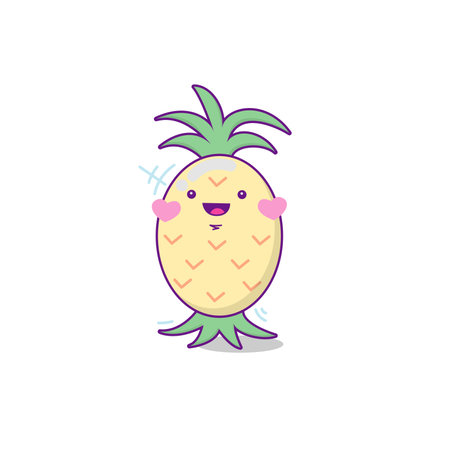 Cute funny watermellon fruit character. Vector hand drawn cartoon kawaii character illustration icon. Isolated on white background. Happy watermellon character conceptのイラスト素材