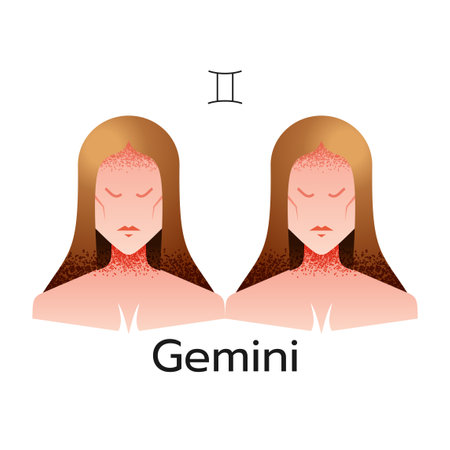 Gemini zodiac sign logo icon isolated horoscope symbol on white background vector illustrationのイラスト素材