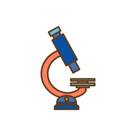 School microscope cartoon icon school instrument element student concept isolated vector...