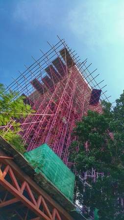 Pink building constructionの素材