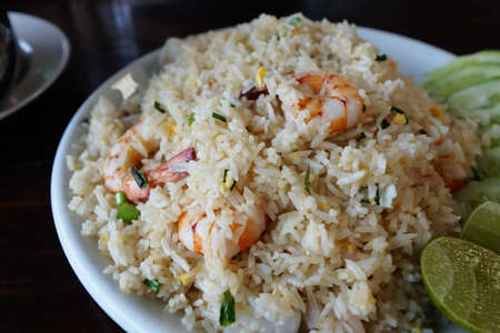 Shrimp fried rice is an easy-to-eat menu, and children often like to order when entering restaurants.の写真素材