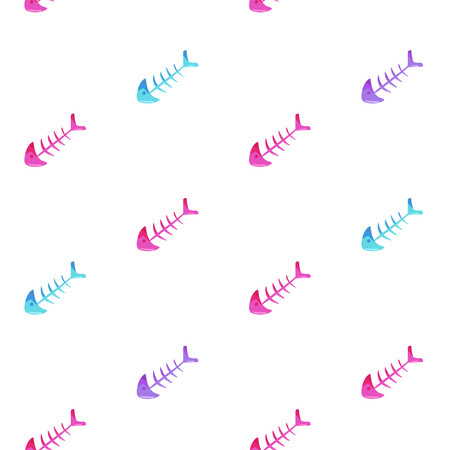 Seamless pattern with bones for pets. Or bones from the trashのイラスト素材