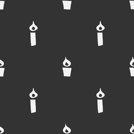 Simple seamless pattern with candlesのイラスト素材