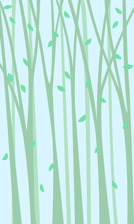 Lyrical backdrop with swirling leaves among the trees.のイラスト素材