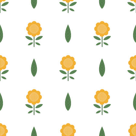 Seamless folk pattern with flowers. Perfect for fabric, textile, nursery wallpaper