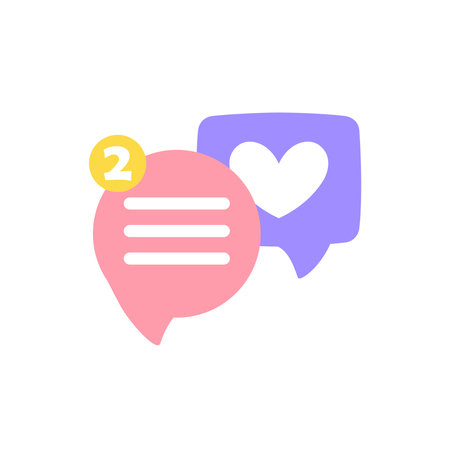 Chat dialog text boxes. Speak bubble vector illustration. Message notification signsのイラスト素材