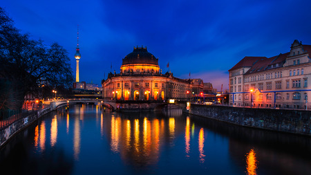 The Museum Island in Berlin at twilightのeditorial素材