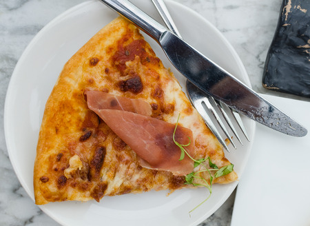 a pieces of delicious pizzaの写真素材