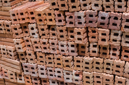 Pile of bricks for construction