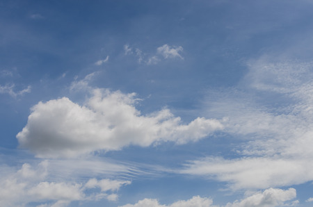 white cloud with blue skyの写真素材