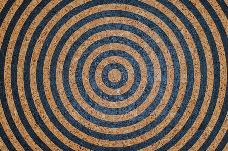 circle cork board paint target as background imageの写真素材