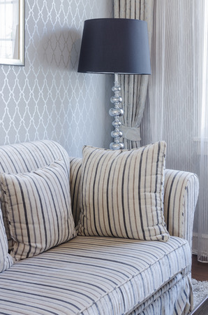 classic sofa and pillows in luxury living roomの写真素材