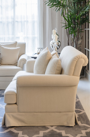 classic sofa in luxury living room at homeの写真素材