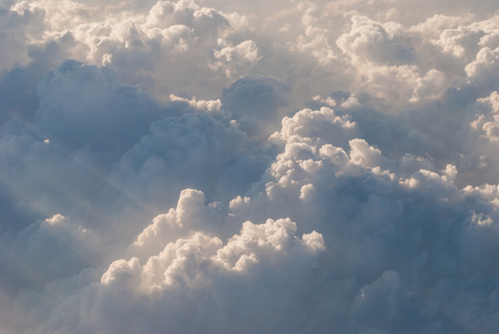 cloud with sunlight from top view