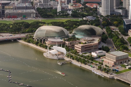 SINGAPORE FEB 10 :   Esplanade Theatres on the Bay concert hall at Waterfront, Marina Bay on FEB 10, 2013 in Singapore. The Esplanade is one the world busiest arts centersのeditorial素材