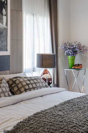 luxury bedroom design at homeの写真素材
