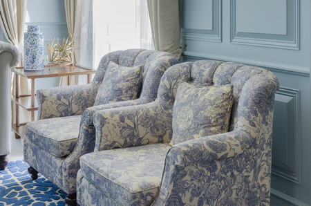 luxury chair style in living room at homeの写真素材