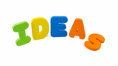 The words 'IDEAS', isolated on whiteの写真素材