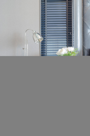 black classcic style steel chair with wooden working desk at homeの写真素材