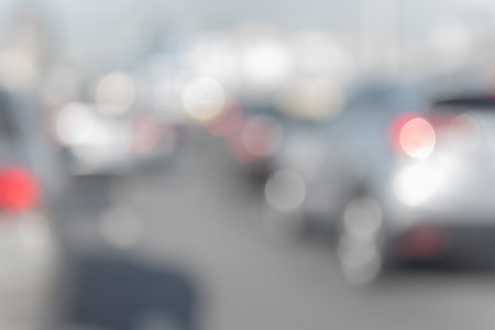 bokhe of traffic jam as background imageの写真素材