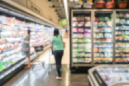 blur image of supermarket as backgroundの写真素材