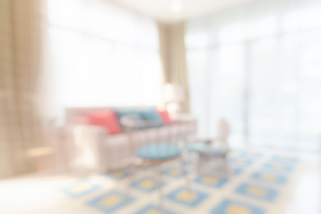 blur image of colorful living room designの写真素材