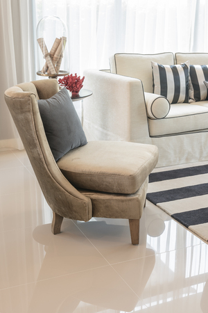 classic chair style in luxury living room designの写真素材