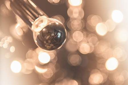 interior lighting decor with bokeh - vintage style process