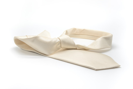 luxury striped necktie isolate on white backgroundの写真素材