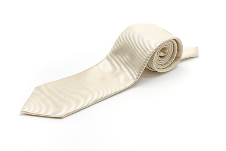 luxury striped necktie isolate on white backgroundの写真素材
