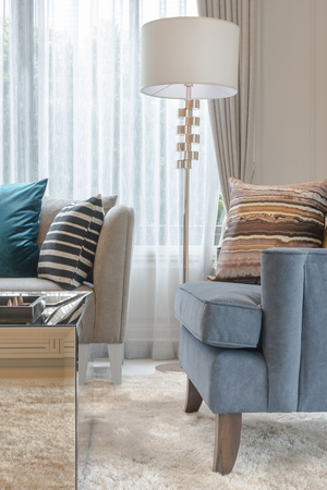 luxury living room with set of sofa and table, interior designの写真素材