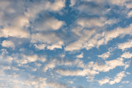 beatiful blue sky with cloud before sunsetの写真素材
