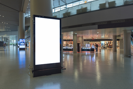 blank billboard for advertising poster or blank billboard banner on wallの写真素材