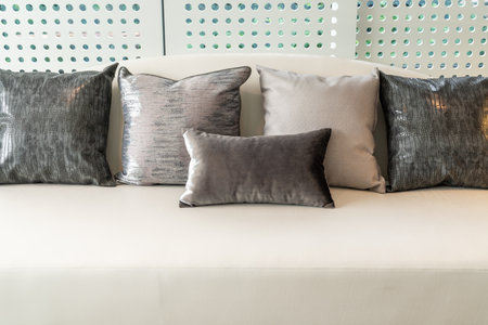 classic living room style with set of sofa and pillows, design  interior decoration conceptの写真素材