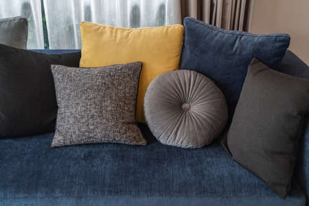 classic living room with set of sofa and pillow, interior design decorationの写真素材
