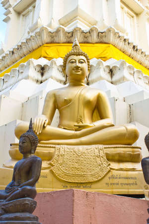 golden buddha ,northeast thailandの写真素材
