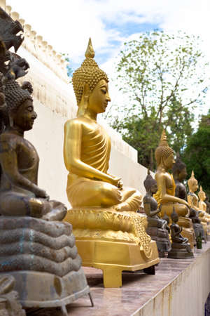 golden buddha ,northeast thailandの写真素材