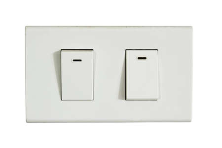 switch on white backgroundの写真素材