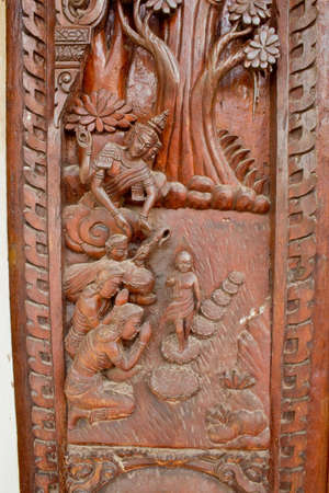 door thai style,temple in thailandの写真素材