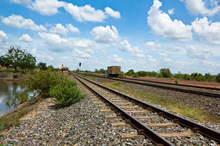 a railway in thailandの写真素材