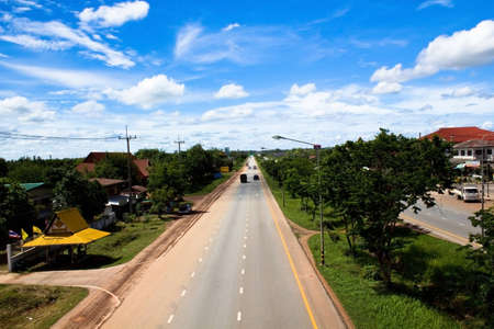 the road in thailandの写真素材