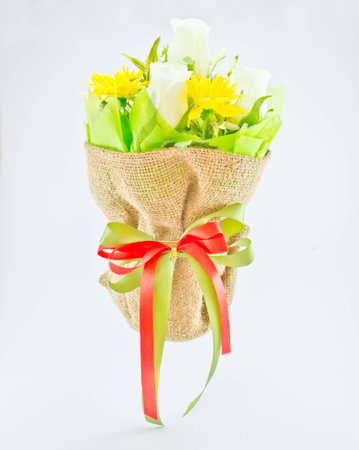 bouquet on white backgroundの写真素材