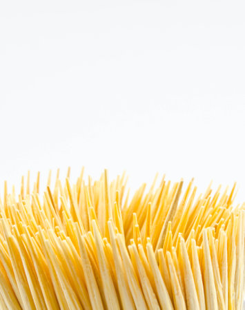 The toothpick on White backgroundの写真素材